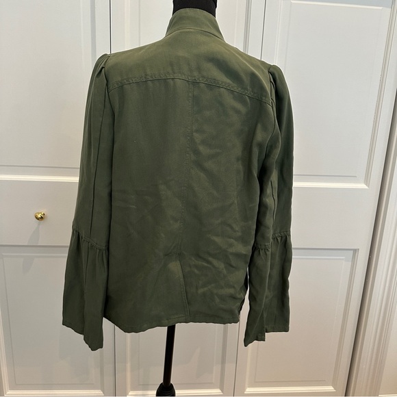 Hinge Green Ruffle Hem Utility Jacket - Picture 5 of 7